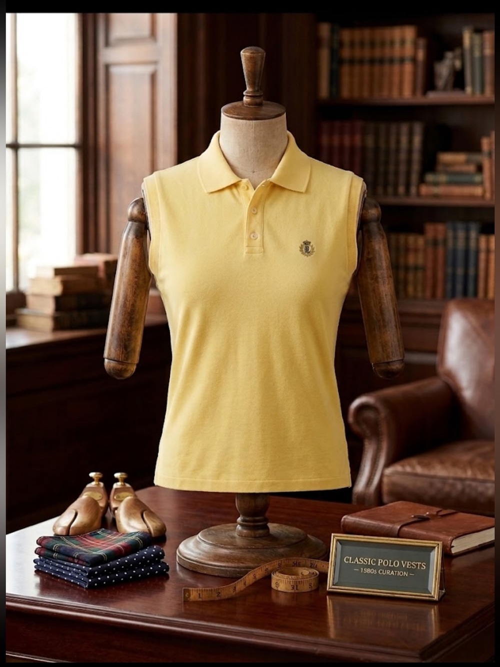 Ralph Lauren green label Sleeveless Polo Vest in Yellow